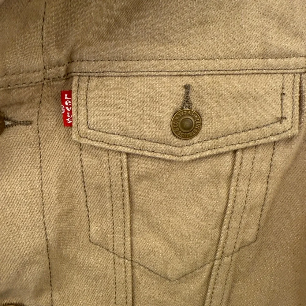 Youth  Levi‎ Strauss & Co Tan Trucker Jacket Size Large 12 13 Yrs